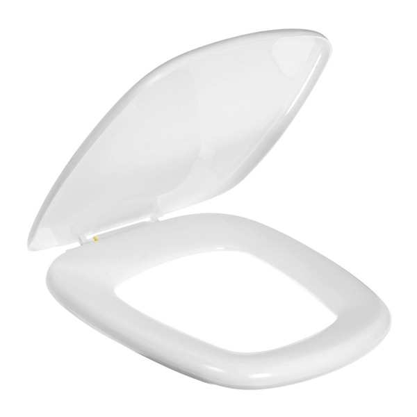 Assento Sanitário Almofadado Formatos Monte Carlo com Fechamento Comum Quadrado Espuma Gelo Astra