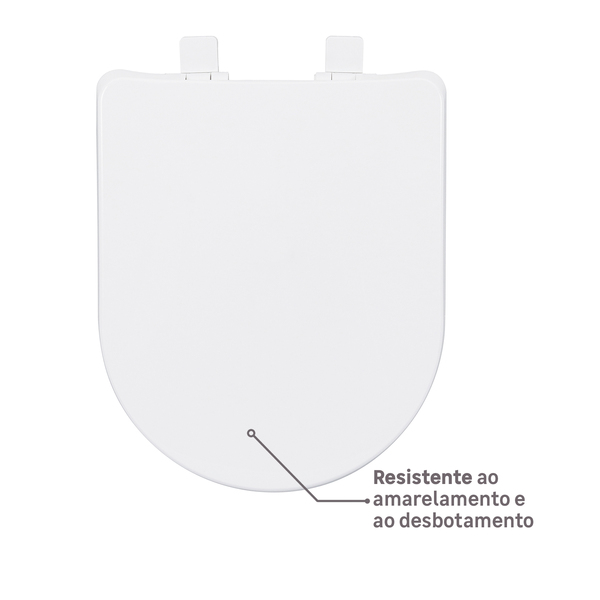Assento Sanitário Luna Especial Polipropileno Fechamento Suave Branco Sensea - Image 2