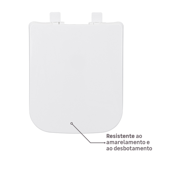 Assento Sanitário Lyon/Misti Polipropileno Fechamento Suave Branco Sensea - Image 2