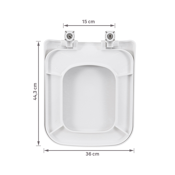 Assento Sanitário Lyon/Misti Polipropileno Fechamento Suave Branco Sensea - Image 10