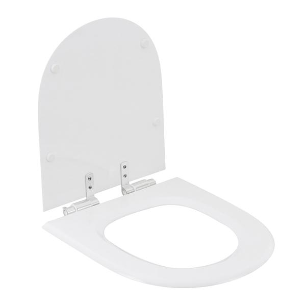 Assento Sanitário Formatos Riviera e Smart com Soft Close Quadrado Poliéster Branco Sensea