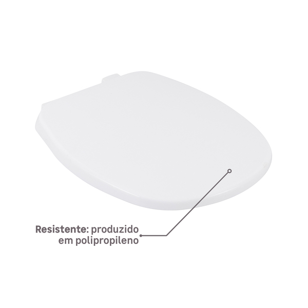 Assento Sanitário Aspen Polipropileno Fechamento Suave Branco Sensea - Image 3
