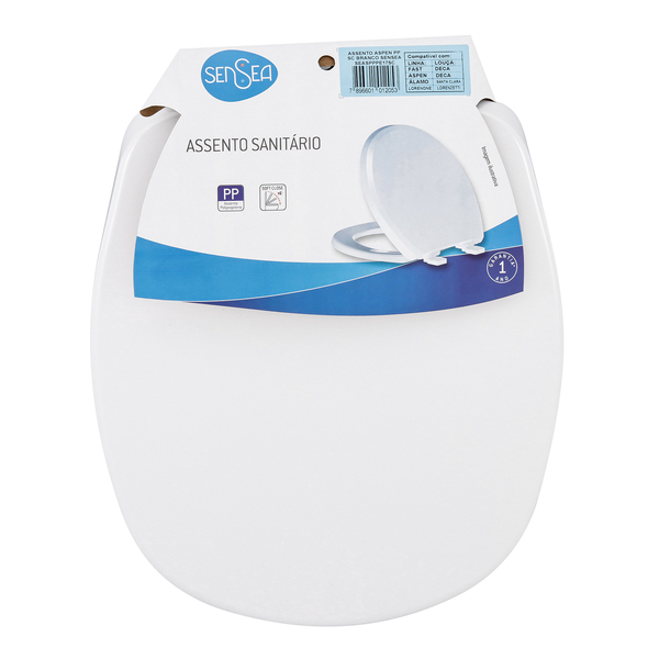 Assento Sanitário Aspen Polipropileno Fechamento Suave Branco Sensea - Image 10