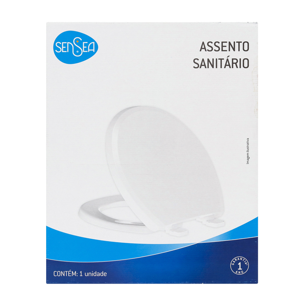 Assento Sanitário Carrara|Duna Polipropileno Fechamento Suave Branco Sensea - Image 10
