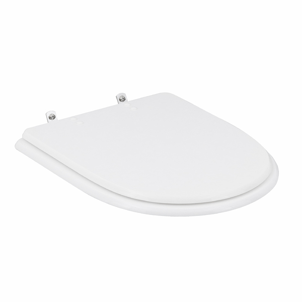 Assento Sanitário Formatos Carrara com Fechamento Comum Quadrado Poliéster Branco Sensea - Image 3