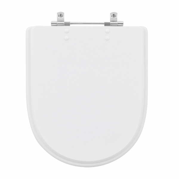 Assento Sanitário Formatos Carrara com Fechamento Comum Quadrado Poliéster Branco Sensea - Image 2