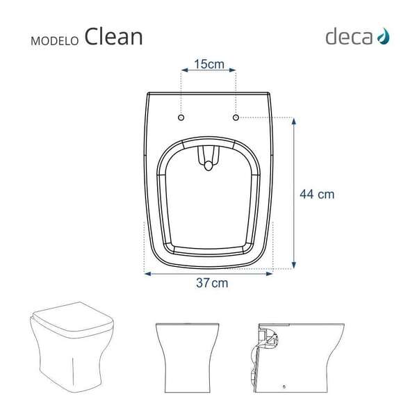 Assento Sanitário Clean Branco Para Louça Deca - Image 5