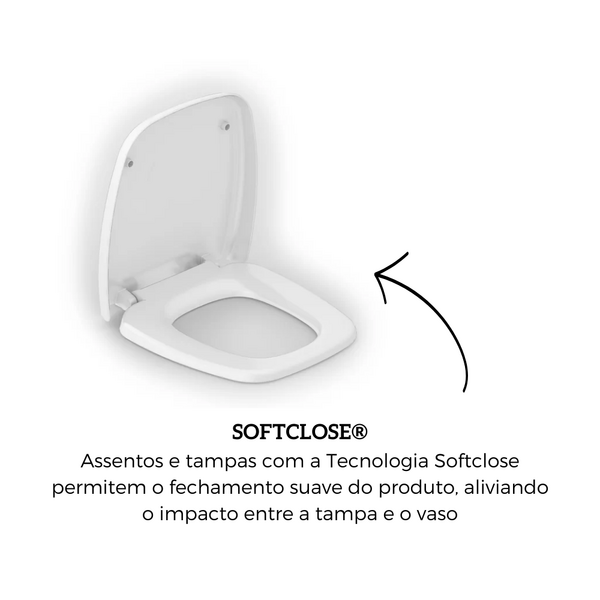 Assento Sanitário Com Softclose® Fit Plus Celite Branco Brilhante - Image 7