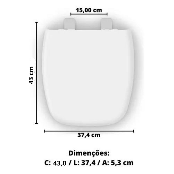 Assento Sanitário Com Softclose® Fit Plus Celite Branco Brilhante - Image 6