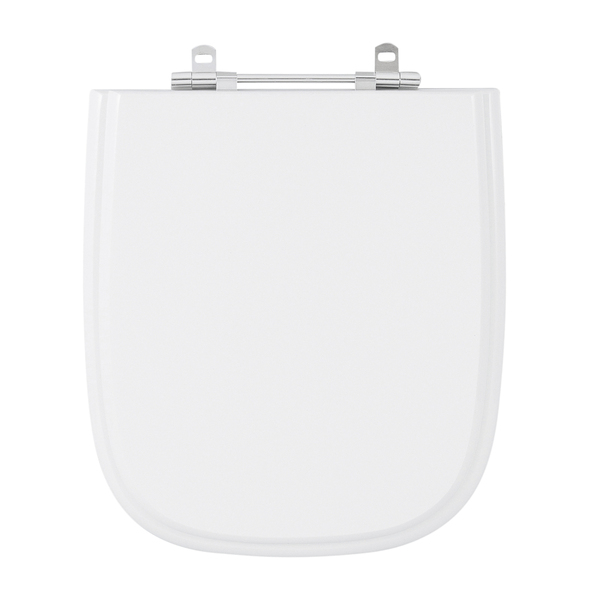 Assento Sanitário Formatos Debba com Fechamento Comum Quadrado Poliéster Branco Sensea - Image 2