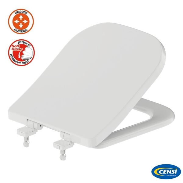 Assento Sanitário Deca Modelo Quadra/polo/unic Soft Close Branco Censi - Image 3
