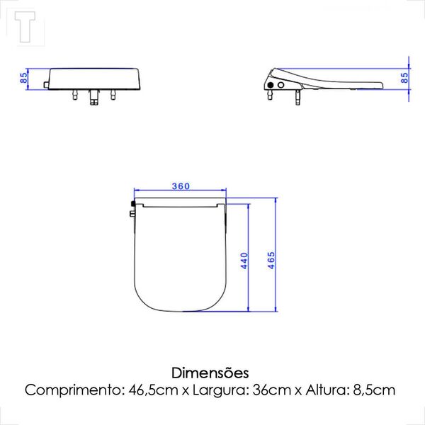 Assento Sanitário Deca Smart Ap.415b.17 Com Ducha E Luz Noturna Branco - Image 6