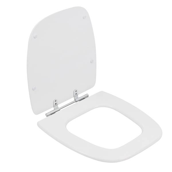 Assento Sanitário Formatos Versato, Fit e Savary com Fechamento Comum Quadrado MDF Gelo Polar Sensea