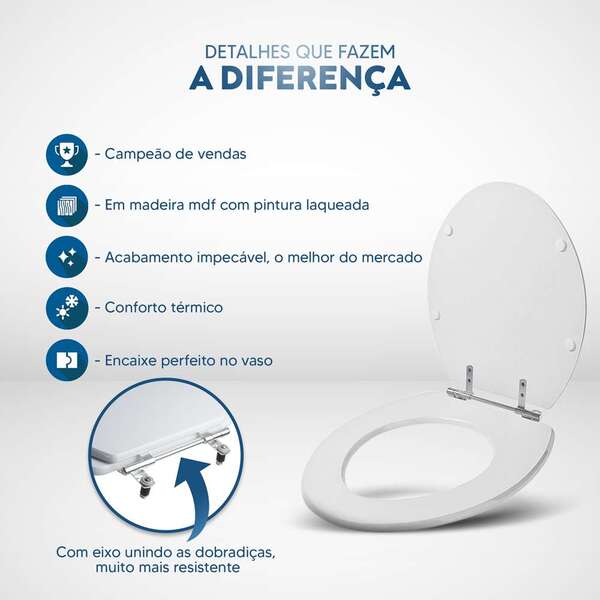 Assento Sanitário Eco Branco Para Vaso Celite - Image 3