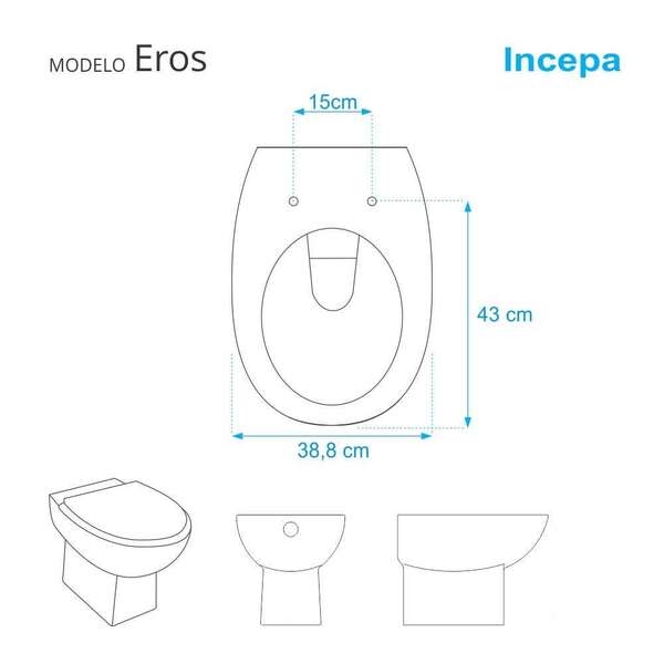 Assento Sanitário Eros Branco Para Vaso Incepa - Image 5