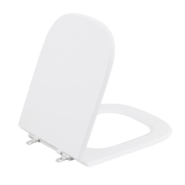 Assento Sanitário Formatos Gap com Fechamento Comum Quadrado Poliéster Branco Sensea - Image 3