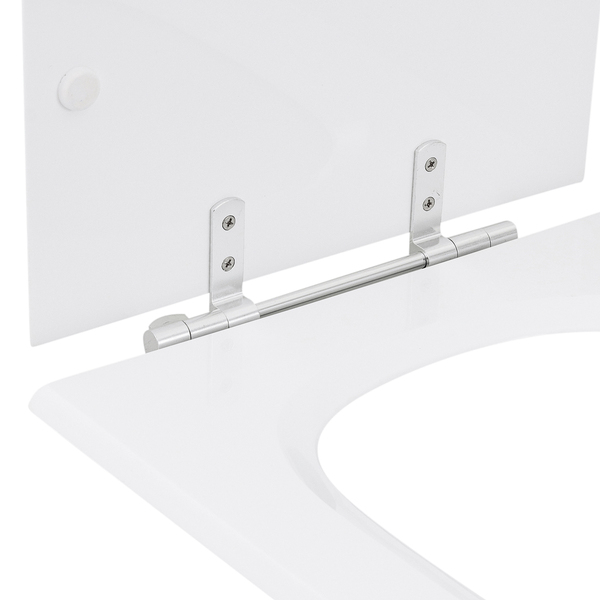 Assento Sanitário Formatos Gap com Fechamento Comum Quadrado Poliéster Branco Sensea - Image 4