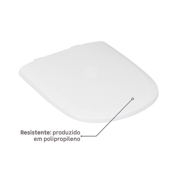Assento Sanitário Lille|Etna Polipropileno Fechamento Suave Branco Sensea - Image 3