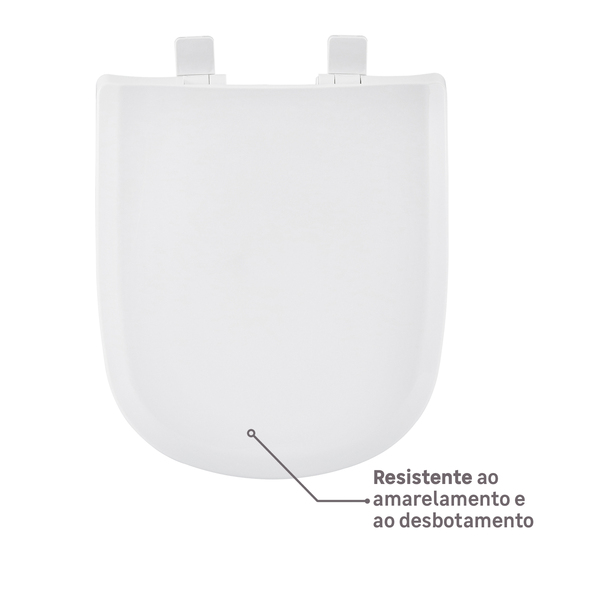 Assento Sanitário Lille|Etna Polipropileno Fechamento Suave Branco Sensea - Image 2