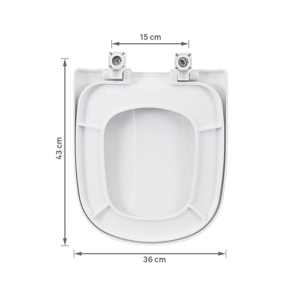 Assento Sanitário Lille|Etna Polipropileno Fechamento Suave Branco Sensea - Image 9
