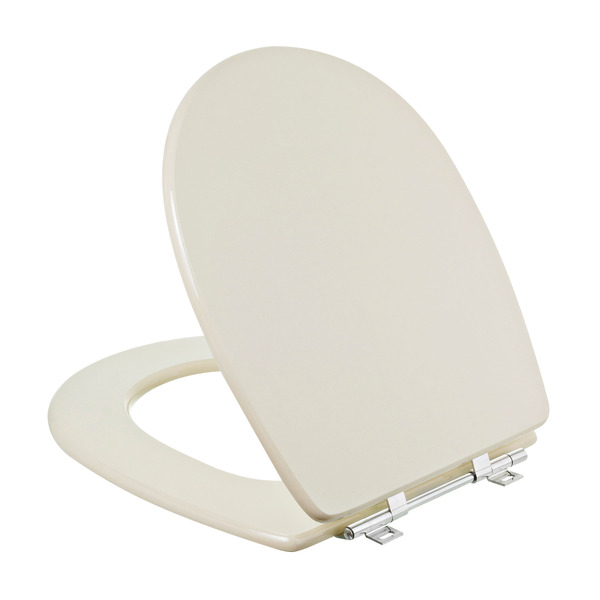 Assento Sanitário Formatos Village com Fechamento Comum Oval MDF Creme Sicmol - Image 3