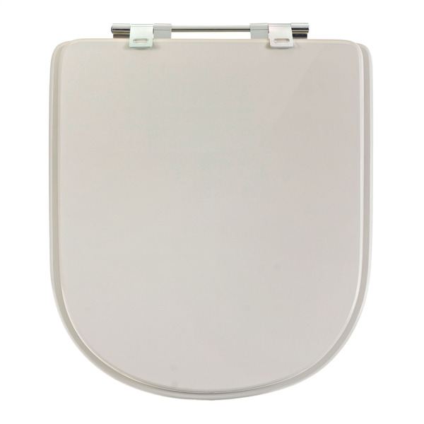 Assento Sanitário Formatos Vogue Plus e Etna com Fechamento Comum Quadrado MDF Creme Sicmol - Image 2