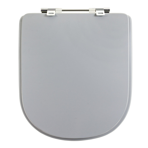 Assento Sanitário Formatos Vogue Plus e Etna com Fechamento Comum Quadrado MDF Cinza Real Sicmol - Image 2