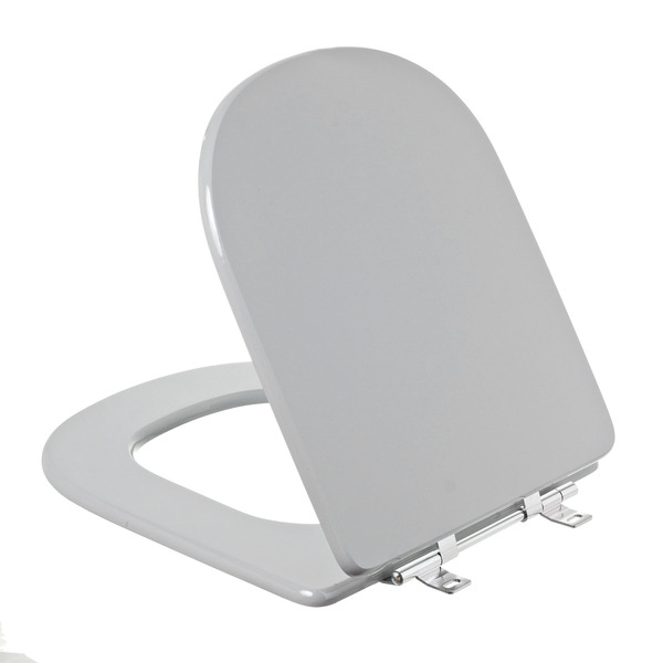 Assento Sanitário Formatos Vogue Plus e Etna com Fechamento Comum Quadrado MDF Cinza Real Sicmol - Image 3