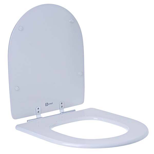 Assento Sanitário Formatos Riviera, Nexo e Smart com Fechamento Comum Quadrado MDF Pergamon Sicmol