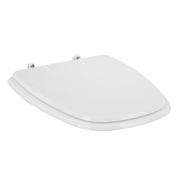 Assento Sanitário Formatos Monte Carlo com Fechamento Comum Quadrado Poliéster Branco Sensea - Image 3