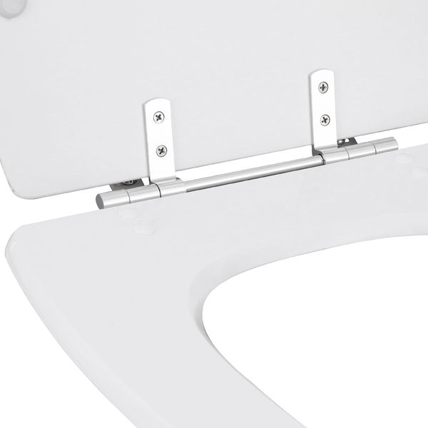 Assento Sanitário Formatos Monte Carlo com Fechamento Comum Quadrado Poliéster Branco Sensea - Image 5