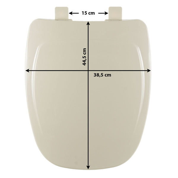 Assento Sanitário Monte Carlo Polipropileno Creme Fechamento Suave Tupan - Image 6