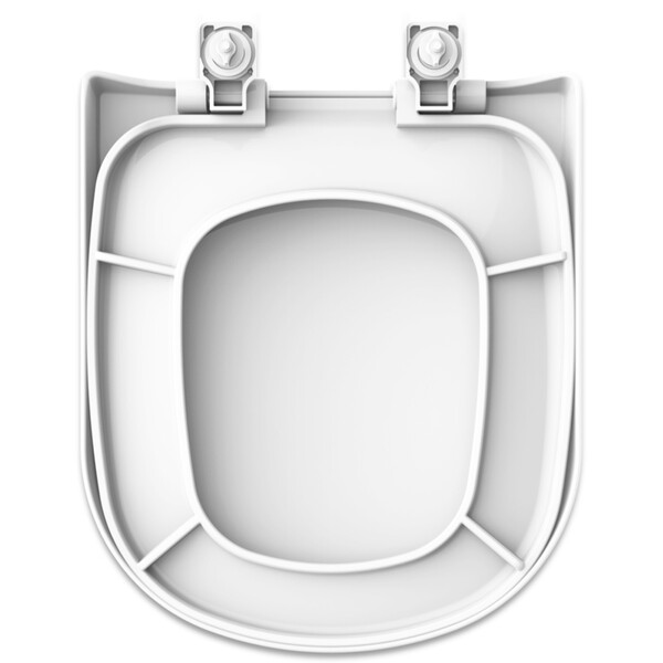 Assento Sanitário Quadrado Polipropileno Branco com Fechamento Comum Tupan - Image 3