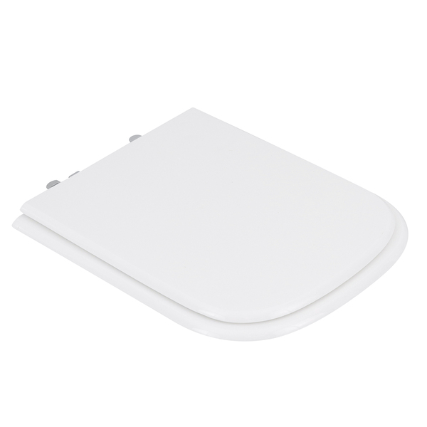 Assento Sanitário Formatos Quadra com Fechamento Comum Quadrado Poliéster Branco Sensea - Image 3