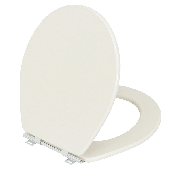 Assento Sanitário Formatos Ravena, Targa, Izy e Studio com Fechamento Comum Oval MDF Creme Sicmol - Image 4