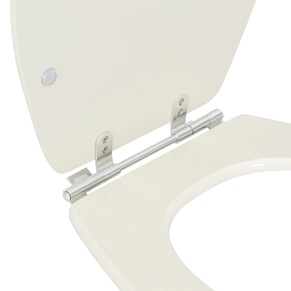 Assento Sanitário Formatos Ravena, Targa, Izy e Studio com Fechamento Comum Oval MDF Creme Sicmol - Image 5