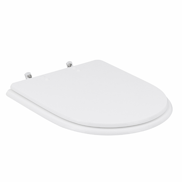 Assento Sanitário Formatos Riviera e Smart com Fechamento Comum Quadrado Poliéster Branco Sensea - Image 3
