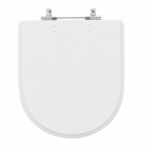 Assento Sanitário Formatos Riviera e Smart com Fechamento Comum Quadrado Poliéster Branco Sensea - Image 2
