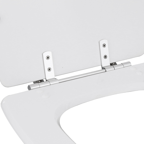 Assento Sanitário Formatos Sabatini com Fechamento Comum Quadrado Poliéster Branco Sensea - Image 4