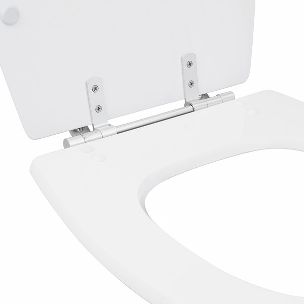 Assento Sanitário Formatos Village com Fechamento Comum Quadrado Poliéster Branco Sensea - Image 3