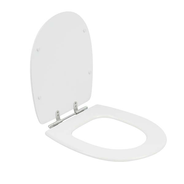 Assento Sanitário Formatos Village com Fechamento Comum Oval MDF Branco Sicmol