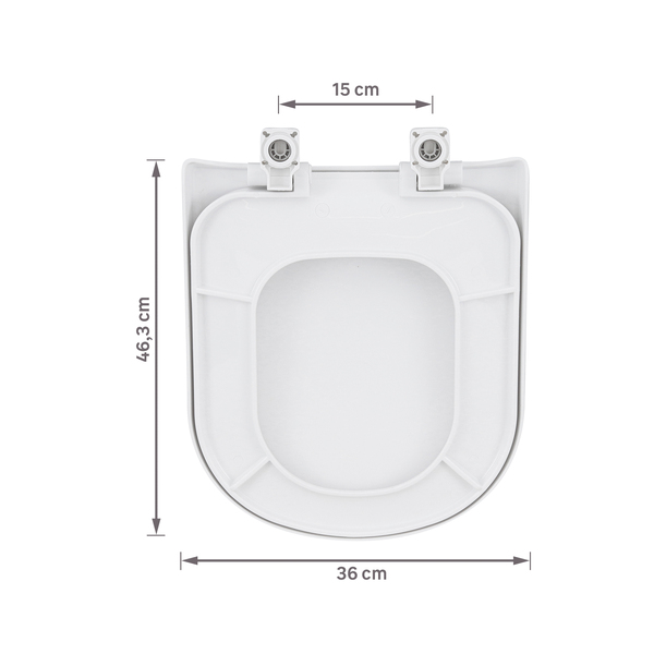 Assento Sanitário Vogue/Life Polipropileno Fechamento Comum Branco Sensea - Image 8