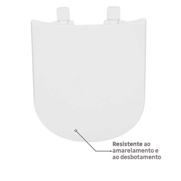 Assento Sanitário Vogue/Life Polipropileno Fechamento Comum Branco Sensea - Image 2