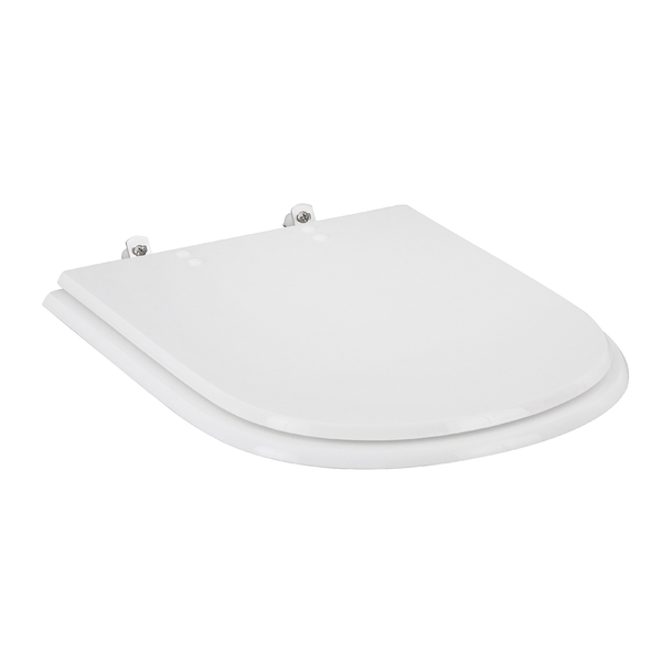 Assento Sanitário Formatos Vogue Plus com Fechamento Comum Quadrado Poliéster Branco Sensea - Image 3