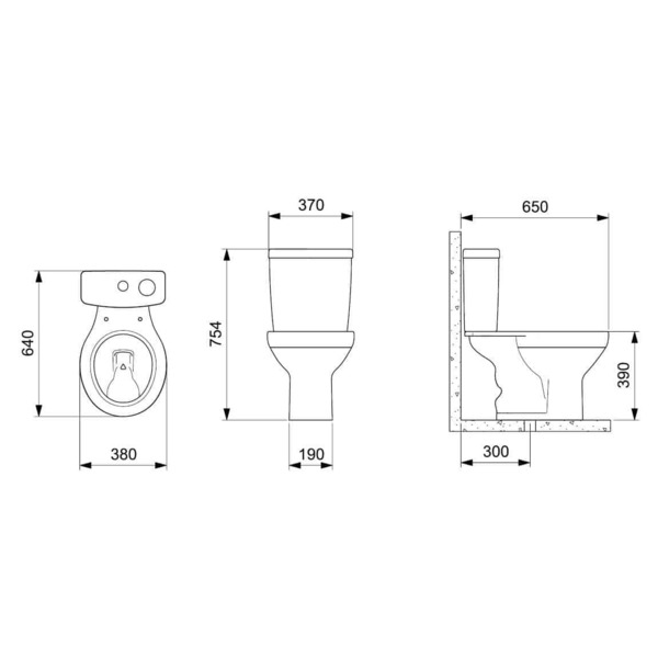 Bacia Com Caixa Acoplada Ecoflush 3/6 Lts Smart Clean Azálea Branco Celite - Image 3