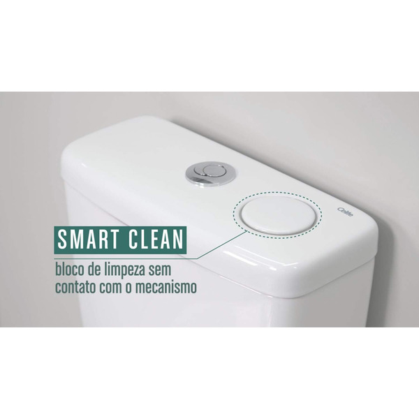 Bacia Com Caixa Acoplada Ecoflush 3/6 Lts Smart Clean Saveiro Branco Celite - Image 2