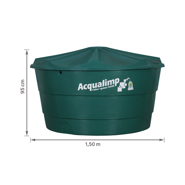 Caixa d'Água 1.000L em Polietileno +Green Acqualimp - Image 2