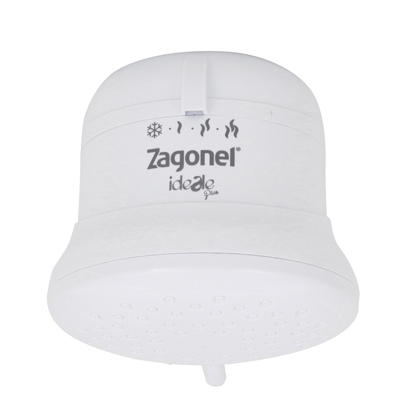 Chuveiro Elétrico Multitemperatura 127V (110V) 5500w Branco Redondo Ideale Plus sem Cano Zagonel - Image 8