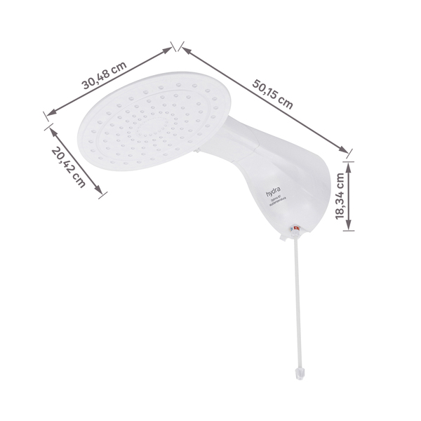 Chuveiro Elétrico Multitemperatura 127V (110V) 5500w Branco Redondo Optima 8T Hydra - Image 7