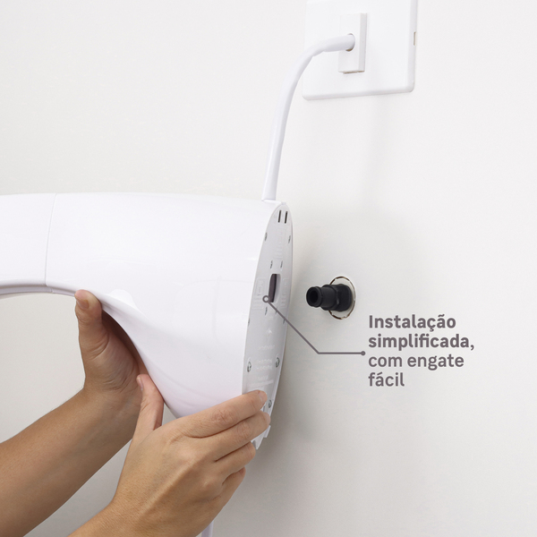 Chuveiro Elétrico Multitemperatura 127V (110V) 5500w Branco Redondo Optima 8T Hydra - Image 4